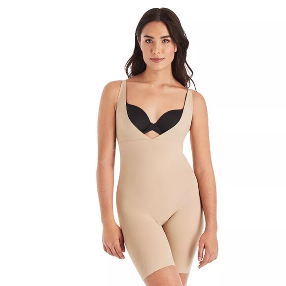 Maidenform Firm Control Shapewear Open Bust Body Shaper Size 2XL XXL Anti Static - Picture 1 of 11